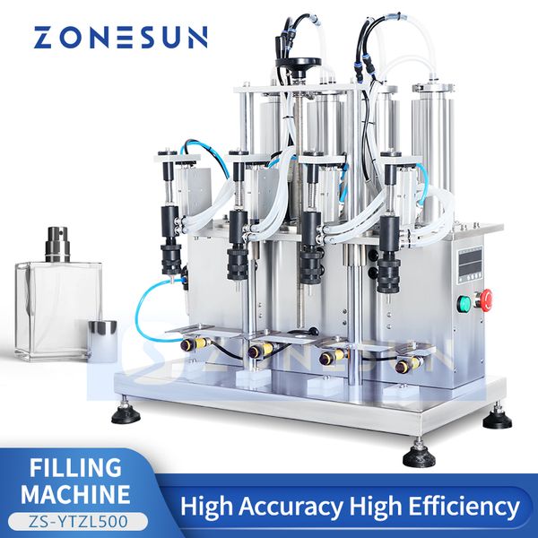 ZONESUN bureau semi-automatique vide liquide parfum bouteille d'eau flacon Machine de remplissage ZS-YTZL500
