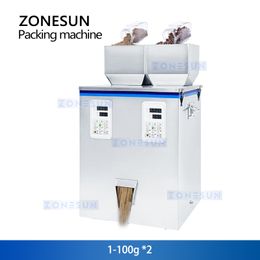 ZONESUN – Machine de remplissage de particules à commande numérique, équipement d'emballage de granulés, haricots, noix, riz, peseuse d'emballage ZS-GWF3