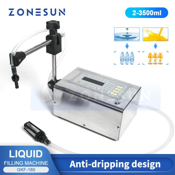 Máquina de llenado de líquidos eléctrica ZONESUN, Mini botella pequeña, bomba Digital de agua, Perfume, bebida, leche, relleno de aceite de oliva