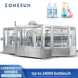 ZONESUN Full-automatische watervulmachine 24000 BPH PET Bottle Coole dranken produceren massaproductie Linezs-AFMC