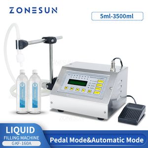 Máquina de llenado eléctrica ZONESUN GFK-160A, zumo de naranja, botella de aceite comestible, refresco, llenador líquido volumétrico