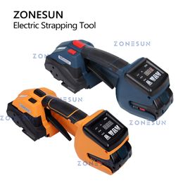 ZONESUN Machine de cerclage électrique portative PP/PET bande ceinture Portable au Lithium batterie Rechargeable Machine d'emballage de puissance ZS-PQ2