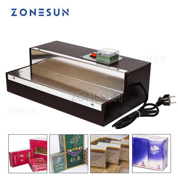 Zonesun Film iPhone Film Machine d'emballage THRINK POUR LE PERFUME BOX Cigarettes Cosmetics Poker Box Blister Film Packaging Machine