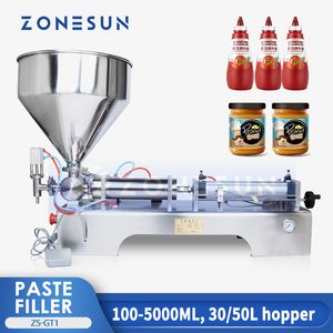 Zonesun pneumatique épais liquide remplissage de la machine à pâte de pâte de pâte miel chili pasta chocolate ketchup zs-gt1