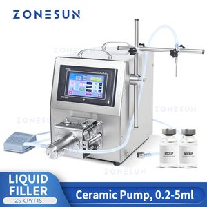 ZONESUN flacon liquide remplisseur faible Dosage réactif partie collyre pompe en céramique bouteille Machine de remplissage équipement de laboratoire ZS-CPYT1S