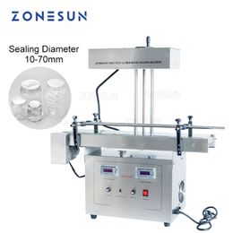 ZONESUN ZS-FK1300 Máquina de sellado de botellas de plástico de papel de aluminio continua automática Sellador de tapa de vial de alta velocidad