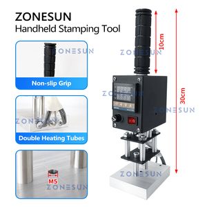 ZONESUN ZS-HST1 Machine de presse à chaud Fer à souder Machine d'estampage à chaud portable Presse à chaud Outil numérique en cuir Papier Bois Logo personnalisé Feuille Timbre