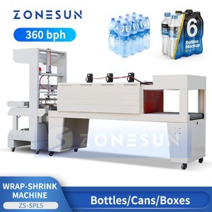 ZONESUN ZS-SPL5 Machines à sceller Enveloppe à manchon automatique Tunnel rétractable Bouteille Boissons Boissons Machine de conditionnement de produits