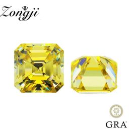 Zongji Asscher coupe 100 pierres réelles personnalisées en vrac authentique GRA Pass Pass Diamond Tester Gemstones 231221