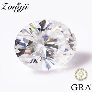 Zongji Ovale Cut Stone lâche 03 à 80CT Super White D Couleur VVS Grade avec Gra Pass Diamond Tester Lab Gem Bijoux 231221