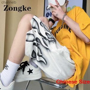 Zongke Flame Imprimé Basketball Hommes Shorts Hommes Vêtements Sport Short S Vêtements Pour Hommes Livraison Gratuite Coréen 5xl 2023 Summerl230519