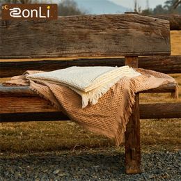 Zonli winter dikke dekens vaste kleur zachte sofa deken bed bedekking draagbare reis fleece warme dekens voor sprei dekbed dekbedbed 220527