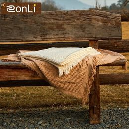 ZonLi invierno grueso color sólido suave sofá manta cama cubierta portátil viaje polar mantas cálidas colcha edredón ropa de cama 220524