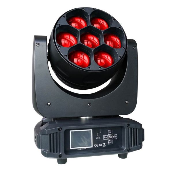 Zoom Led Moving Head Light Beam Wash Light 7pcs 40w Puce LED haute puissance Pro Éclairage de scène