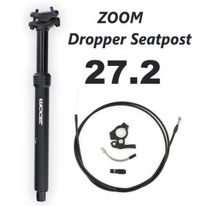 ZOOM Mtb Grind Dropper Zadelpen Hoogte Verstelbare Interne Routing 80mm Reisfiets Zadelpen 272MM 240113