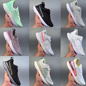 Zoom React Infinity Run FK Chaussures de course designer noir blanc bleu vert rose rose gris gris extérieur femme marathon chaussures zooms respirer