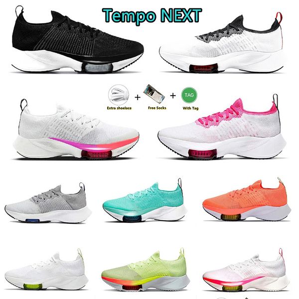 Zoom Tempo NEXT% Zapatillas para correr Hyper Turquoise Hyper Violet Barely Volt Rose Pink Grey Blue Zapatillas de deporte ligeras y transpirables para exteriores para hombres y mujeres