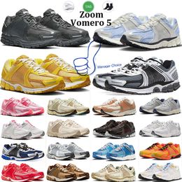 Zoom Vomero 5 Hommes Chaussures de course Vaste Gris Anthracite Jaune Ocre Hommes Femmes Cobblestone Plat Étain Panda Noir Baskets de marche en plein air Baskets 36-45