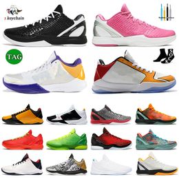 Zooms Mamba Protro 6 Chaussures de basket-ball Hommes Formateurs Bruce Lee Et si Lakers Tucker Big Stage Chaos Rings Eybl Metallic Gold Grinch Forever Hommes Baskets Sports