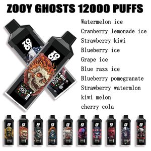 Stylo vape ZOOY Ghost 12000puffs : bobine d'huile séparée pour une expérience de vapotage propre