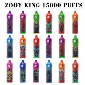 Zooy King 15000 Prix pas cher 10 saveurs disponibles Vape jetable 15000 bouffées 26 ml E-Liquide