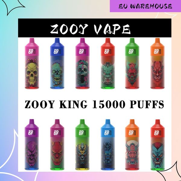 Zooy King 15000puffs cigarrillo electrónico desechable recargable para el almacén de malla de vape desechable de malla de vape desechable.