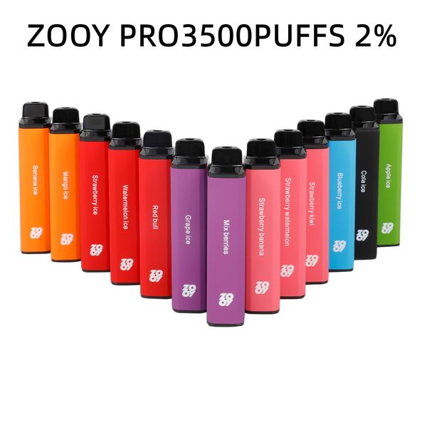 Zooy Legend 3500 Puffs E cigarette jetable Vape Pen bobine de maille 2% PUFF 3500 650mAh Vaporizer Stick Vapor Kit 10ml Cartouche pré-remplie