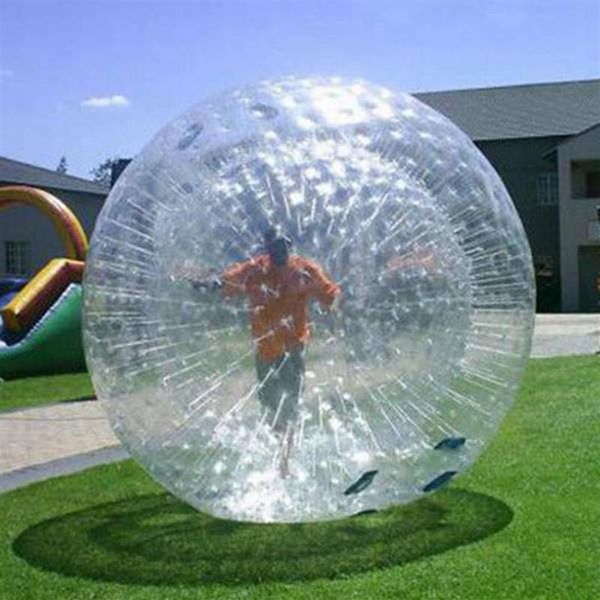 Boules de Hamster humain Zorb Ball gonflables pour la marche terrestre ou les jeux de Zorbing hydro-eau avec harnais en option 2 5 m 3m343l