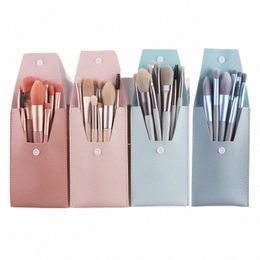 Zoreya 8pcs Portable Outils de pinceau de maquillage de cheveux doux Set Fard à paupières Foundation Poudre Eyel Lip Ccealer Blush Make Up Brush t3QL #