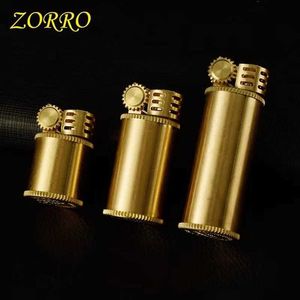 ZORRO – briquet à Kerosene en laiton rétro, petit, créatif, Mini allumeur Portable de longueur moyenne, accessoires pour fumer, Gadgets pour hommes 169U