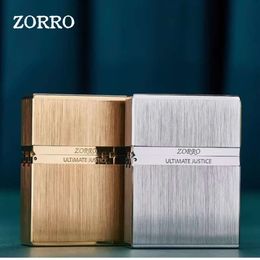 Zorro Kérosène plus léger cuivre pur armure épaissie en métal brossé brossé vintage roue d'allumage accessoires de fumer cadeau pour hommes