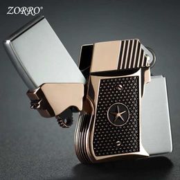 Encendedor de queroseno ZORRO, forma única de BIU, cigarro de cobre a prueba de viento, exquisita colección de regalos para hombres 75O3