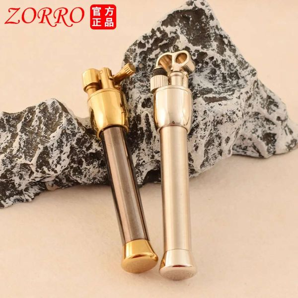 Zorro Mini Pure Copper Lift Arm Ignitter Kerosène Light Slim Slim la glissière Glip de broyage Ignteur Portables Lighters Gadgets fumeurs