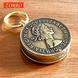 Zorro – briquet à huile de Kerosene coupe-vent, pièce de monnaie créative, porte-clés, meule, allumeur, Gadgets amusants, Collection cadeaux D5G6