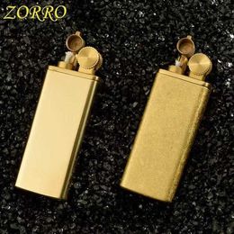 ZORRO – briquet à Kerosene en cuivre pur, série rétro Fire Love, meule de Style ancien, accessoires pour fumer de haute qualité, Gadgets K33Q