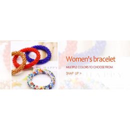Zoshi Bracelet en cuir tressé pour femmes Femme Coeur Bling Cristal Céramique Charme Bracelets Multicouches Bracelets Femme jllwEF