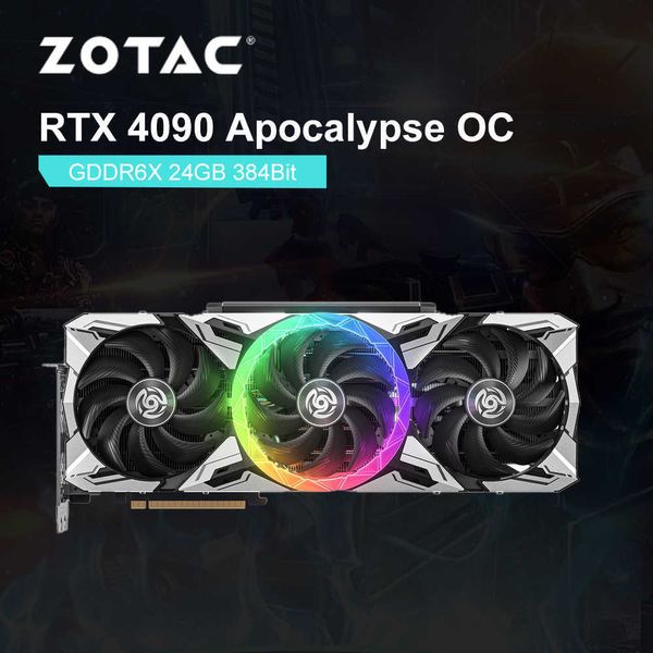 ZOTAC 2022 nouvelle carte graphique RTX 4090 RTX4090 GDDR6X NVIDIA GPU 4nm 24GB 384Bit 12Pin carte vidéo jeu 2235Mhz placa de vidéo