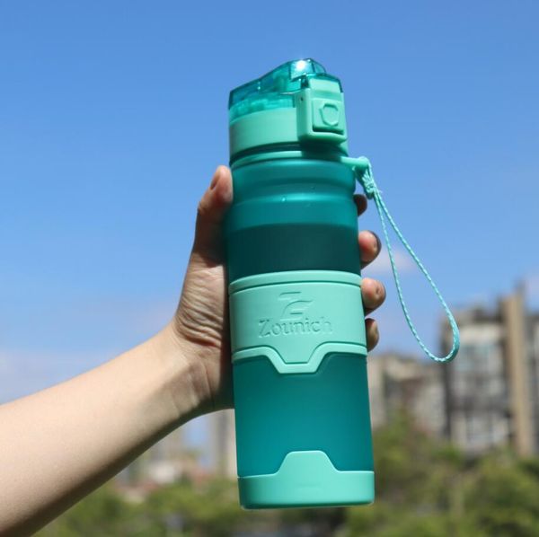 Zounich Protein Shaker Portable Water Bottle Outdoor Sport Feltoproof Tritan Plastic Buver Busting Bott