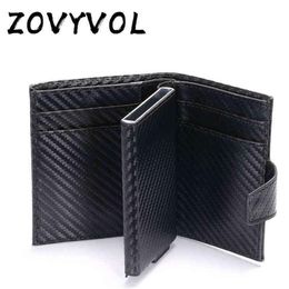 Zovyvol court smart mâle portefeuille argent sac en cuir rfid mens trifold carte petite pièce de bourse poche S 211223188E