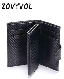 Zovyvol court smart mâle portefeuille argent sac en cuir rfid mens trifold carte petite pièce de bourse poche S 2112239627932