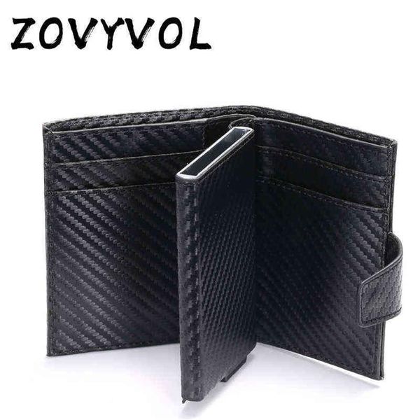 Zovyvol court smart mâle portefeuille argent sac en cuir rfid mens trifold carte petite pièce de bourse poche S 211223277n