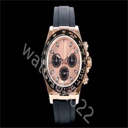 ZP Factory Custom Swiss Cal Watch Movement Men's 116515ln Rose Gold Cosmograph Chocolate OysterFlex Designer Strap 116515 SU308S