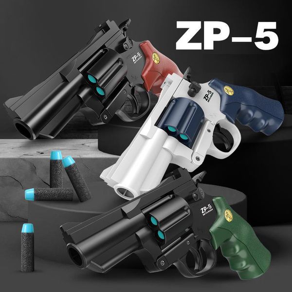 ZP5 Soft Bullet Revolver Pistolet Jouets Manuel Shell Éjection Lanceur EVA Balles Pistolet Airsoft Fusil De Chasse Pistolet pour Enfants Cadeau 2040