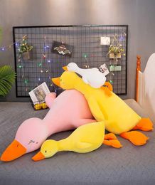 Zqswkl 6585110130cm Canard Oreiller Poupée En Peluche Canards Jaunes Confort Doux Oreiller Long Enfants 039s Jouets Gros Animaux En Peluche T7382731