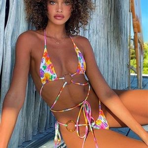 Zrtak Bikini's Sexy String Pas Swimwear Women Bath Suit Triangle Cup Bikini Sets Thong Halter Micro Swimsuit Bandage 220509