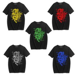 Zsiibo 2020 Mens Designer T Shirts Chinese Dragon Printing T Shirt Street Style Hip Hop Top T -shirt voor mannen en vrouwen DyDHGMC211