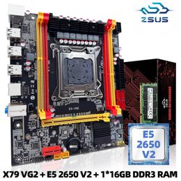 ZSUS X79 VG2 carte mère LGA 2011 prise en charge du processeur Intel Xeon V1 V2 DDR3 RAM ordinateur de bureau de mémoire M.2 NVME SATA 2.0 240307