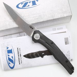 0707CF Cuchillo plegable abatible 20CV Hoja de lavado de piedra Rodamiento de bolas Apertura rápida EDC bolsillo Carpeta de regalo cuchillos con caja al por menor