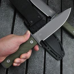 Cuchillo recto táctico ZT0006, cuchillo de supervivencia Kydex para exteriores, herramienta de bolsillo para caza y acampada