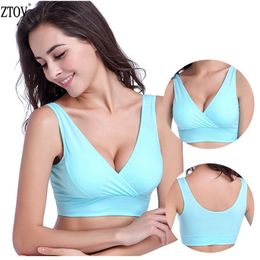 Ztov Cotton Mallfeeding Maternity Bras Sleep Sleep Nursing Bras pour nourrir les sous-vêtements enceintes